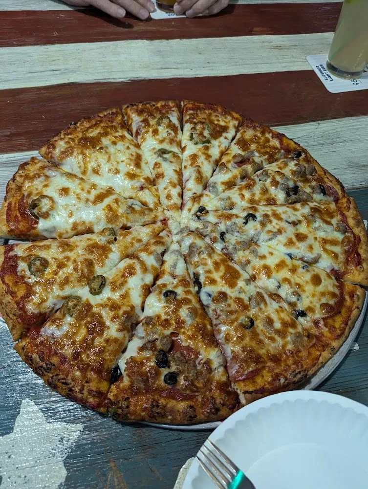 Extra Large Pizza Half Jalapeno Half Sausage and Pepperoni