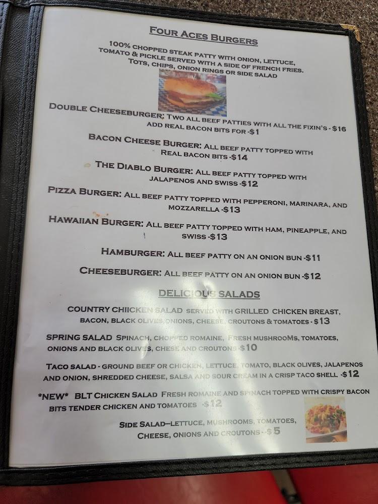 Four Aces Bar Double Cheeseburger
