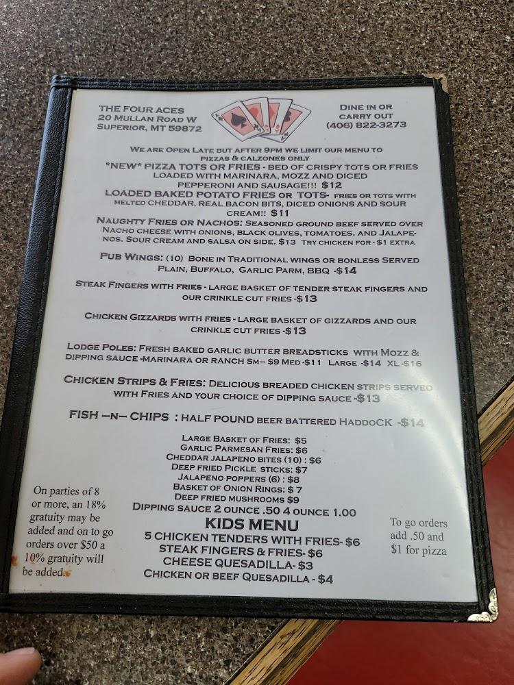 Four Aces Bar Menu image 3